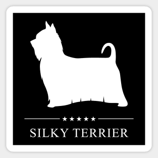 Silky Terrier Dog White Silhouette Sticker